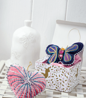 Goldwork Christmas Decs